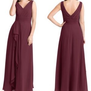 Azazie Juliana Cabernet Chiffon Bridesmaid Dress